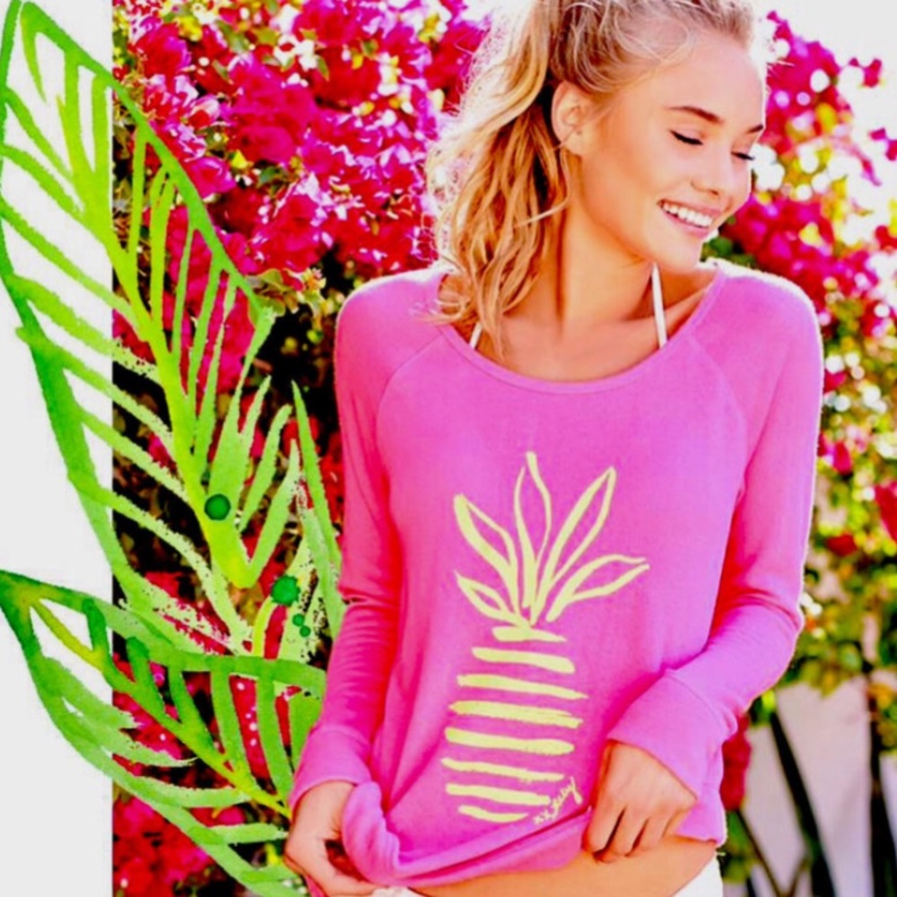 Lilly Pulitzer Pink Pineapple Pullover - image 1